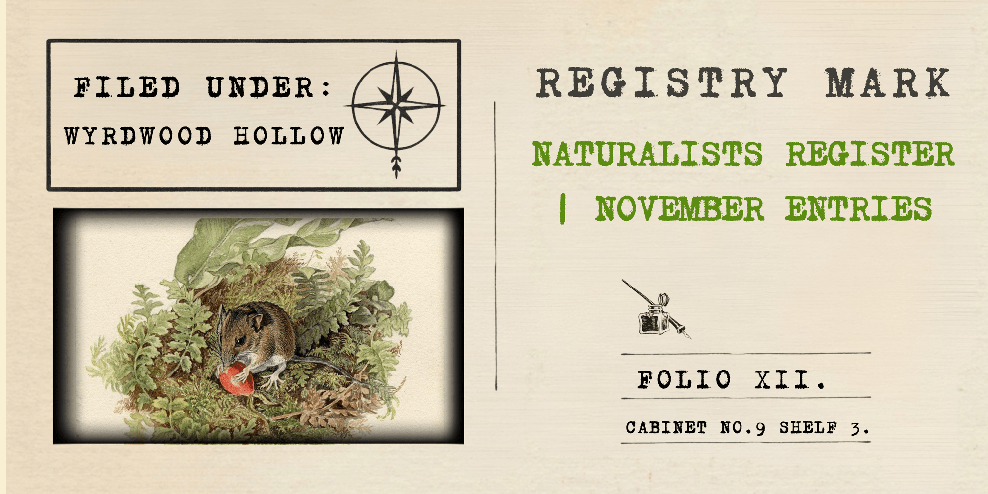 Naturalists Register | November 2025 Journal Entry Week IV